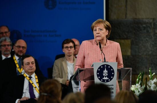 Meeting of German Chancellor Angela Merkel, French President Emmanuel Macron and Ukrainian President Petro Poroshenko