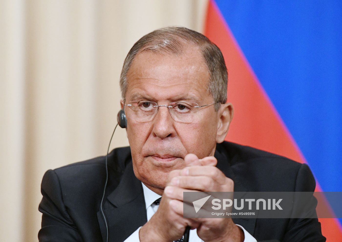 Russian Foreign Minister Sergei Lavrov meets with German Foreign Minister Heiko Maas