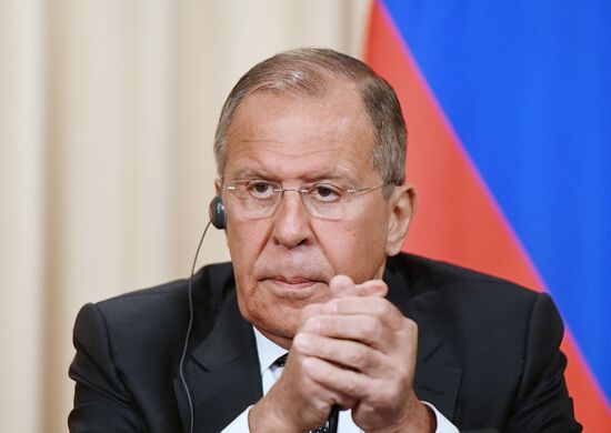 Russian Foreign Minister Sergei Lavrov meets with German Foreign Minister Heiko Maas