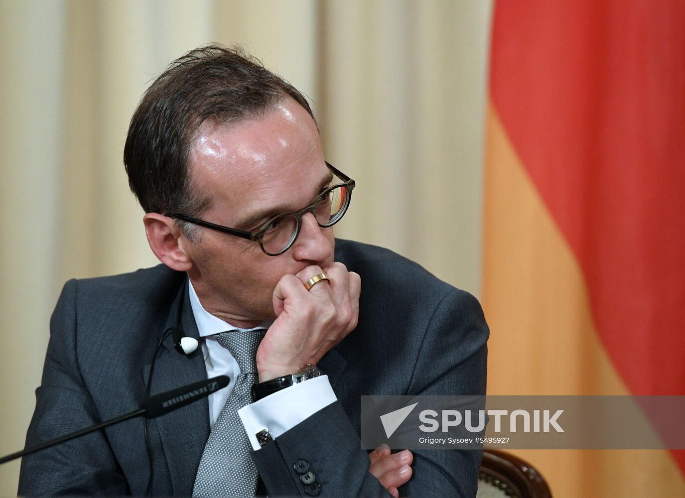 Russian Foreign Minister Sergei Lavrov meets with German Foreign Minister Heiko Maas