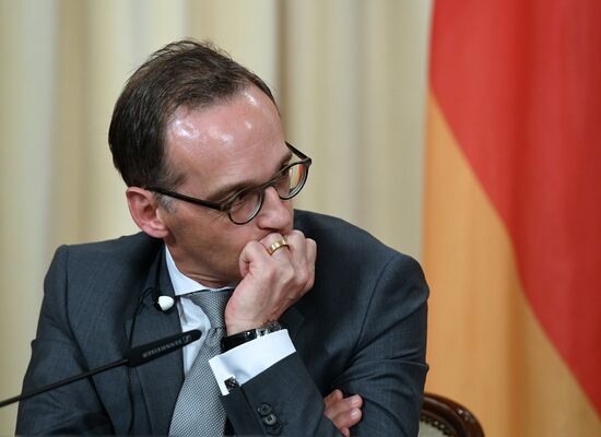 Russian Foreign Minister Sergei Lavrov meets with German Foreign Minister Heiko Maas