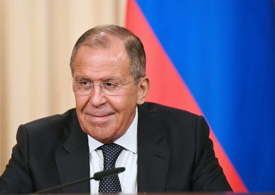 Russian Foreign Minister Sergei Lavrov meets with German Foreign Minister Heiko Maas