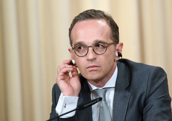 Russian Foreign Minister Sergei Lavrov meets with German Foreign Minister Heiko Maas