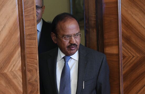 Russian Foreign Minister Lavrov meets with India's National Security Advisor Ajit Doval