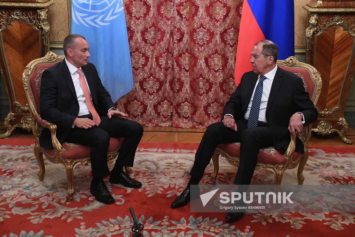 Foreign Minister Sergei Lavrov meets with UN Special Coordinator for Middle East Peace Process Nickolay Mladenov
