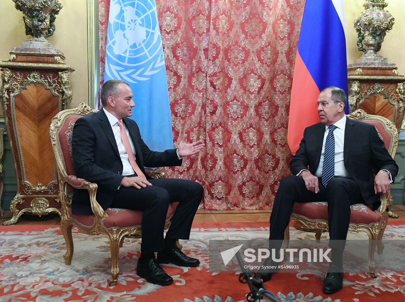 Foreign Minister Sergei Lavrov meets with UN Special Coordinator for Middle East Peace Process Nickolay Mladenov