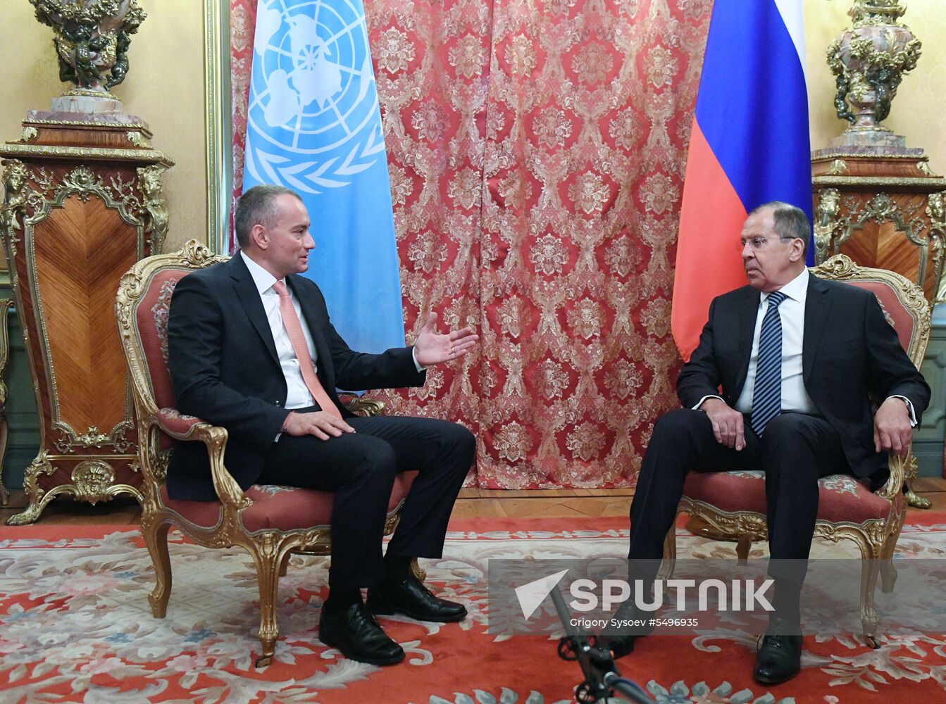 Foreign Minister Sergei Lavrov meets with UN Special Coordinator for Middle East Peace Process Nickolay Mladenov