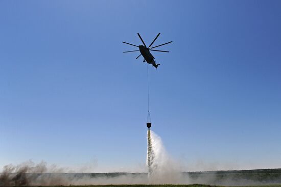 Wildfire suppression exercise in Rostov Region