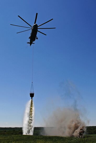 Wildfire suppression exercise in Rostov Region