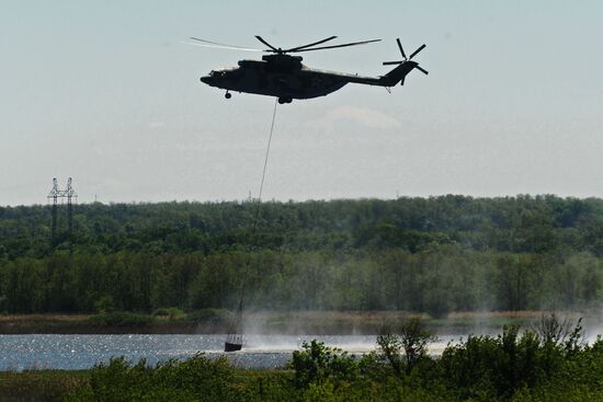 Wildfire suppression exercise in Rostov Region