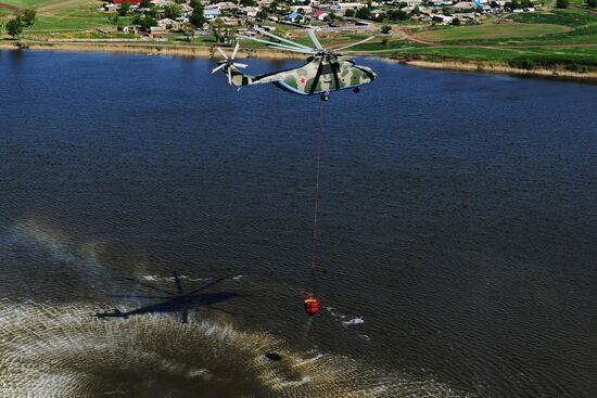 Wildfire suppression exercise in Rostov Region