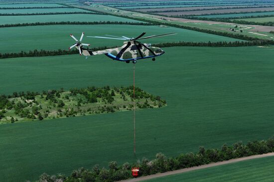 Wildfire suppression exercise in Rostov Region