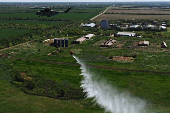 Wildfire suppression exercise in Rostov Region