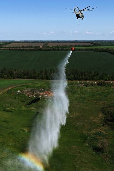 Wildfire suppression exercise in Rostov Region