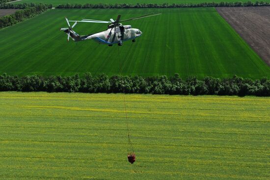 Wildfire suppression exercise in Rostov Region