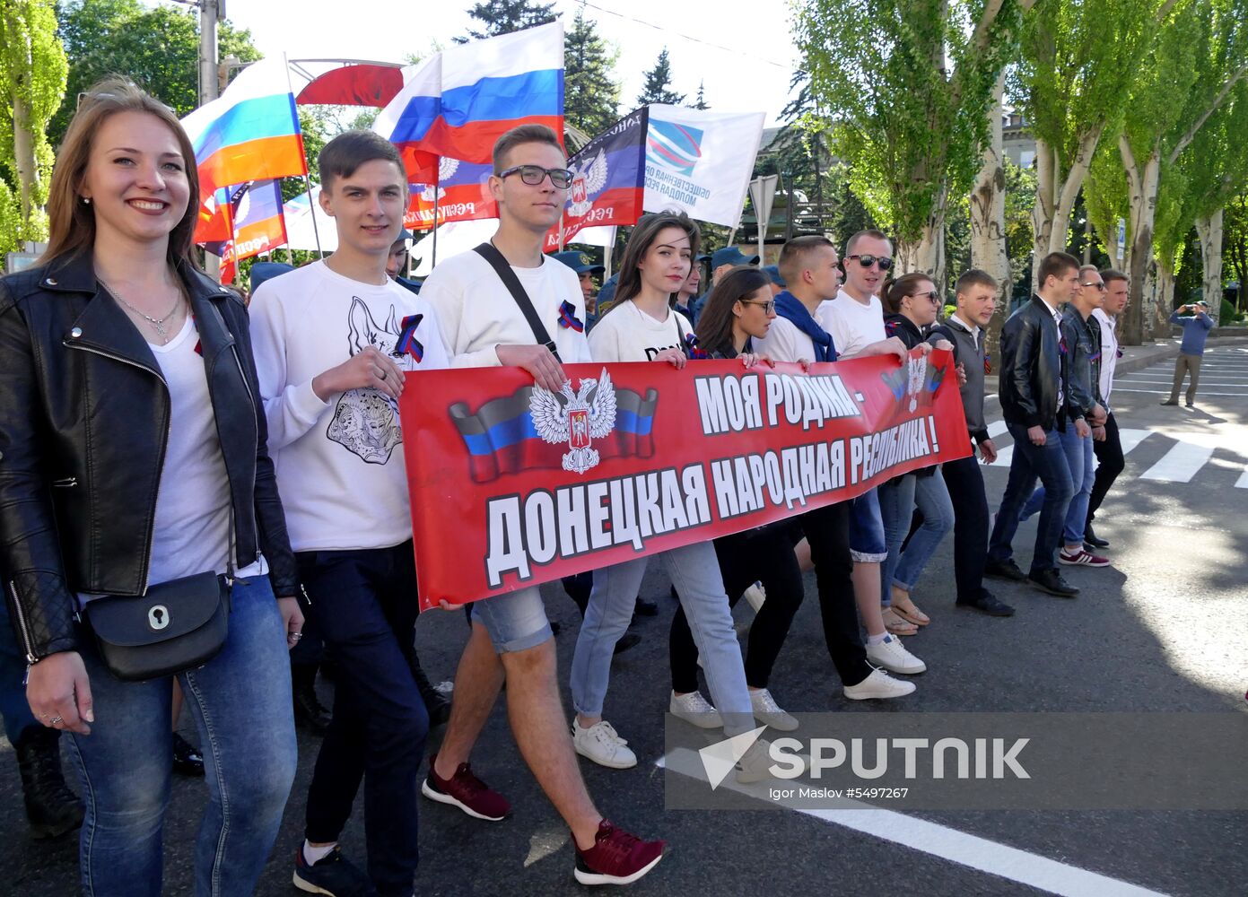 Celebration of the DPR's declaration of independence in Donetsk
