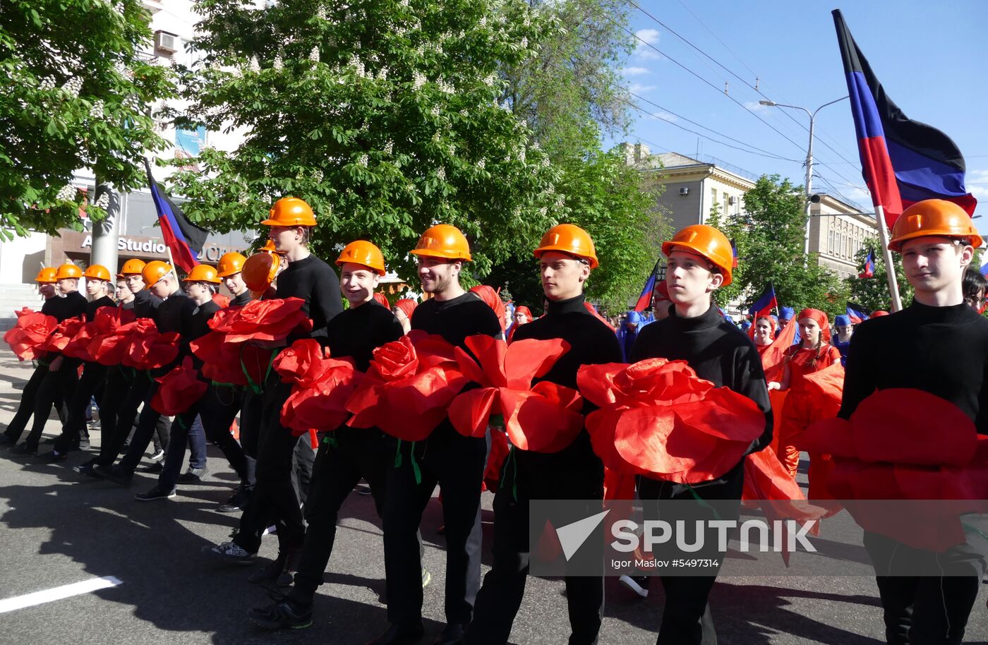 Celebration of the DPR's declaration of independence in Donetsk
