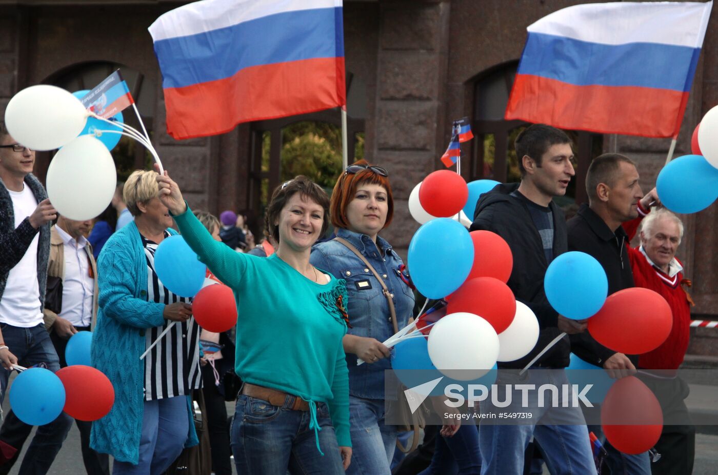 Celebration of the DPR's declaration of independence in Donetsk
