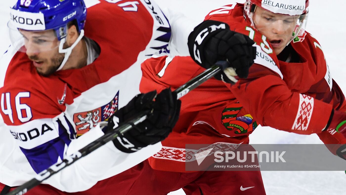 Ice hockey. 2018 IIHF World Championship. Belarus vs. Czech Republic