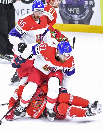 Ice hockey. 2018 IIHF World Championship. Belarus vs. Czech Republic