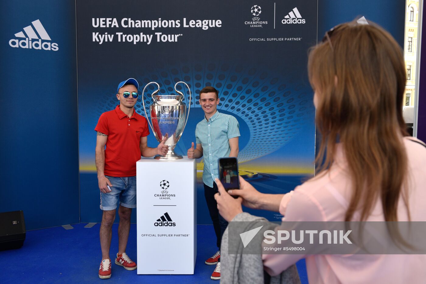 Champions League Trophy presentation in Kiev