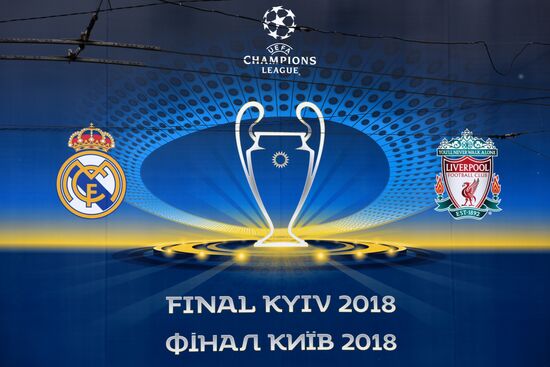 Champions League Trophy presentation in Kiev