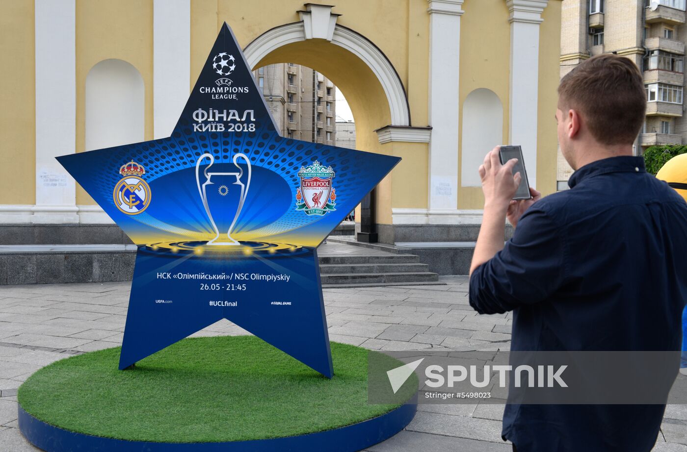 Champions League Trophy presentation in Kiev