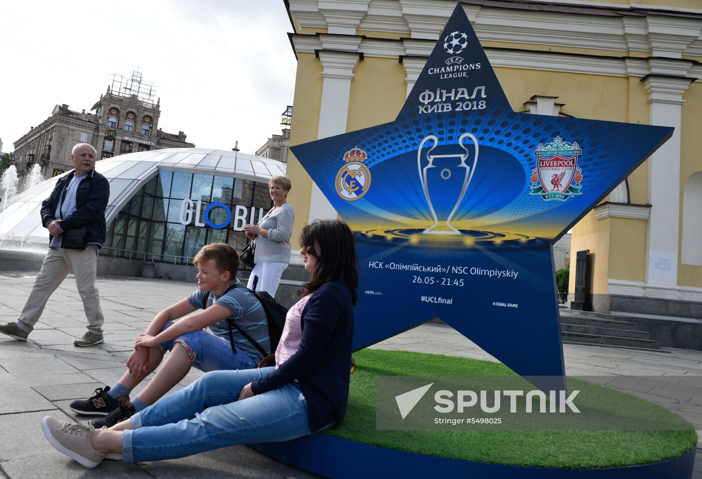 Champions League Trophy presentation in Kiev