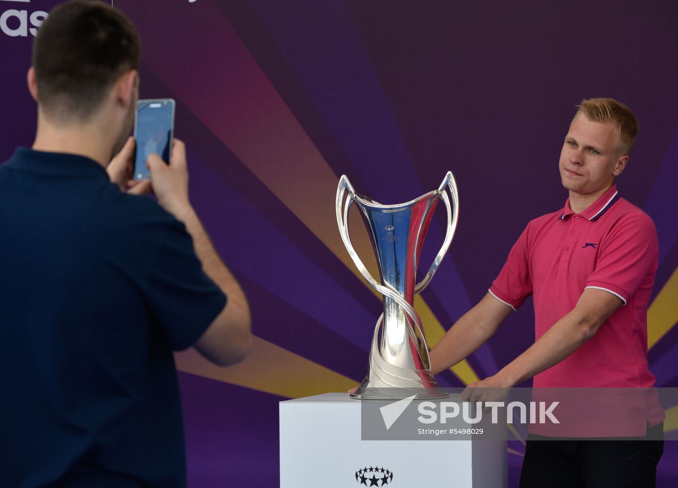 Champions League Trophy presentation in Kiev