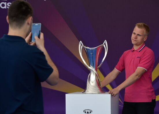 Champions League Trophy presentation in Kiev