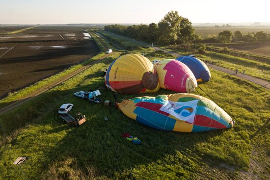 Hot air balloon festival in Krasnodar Territory