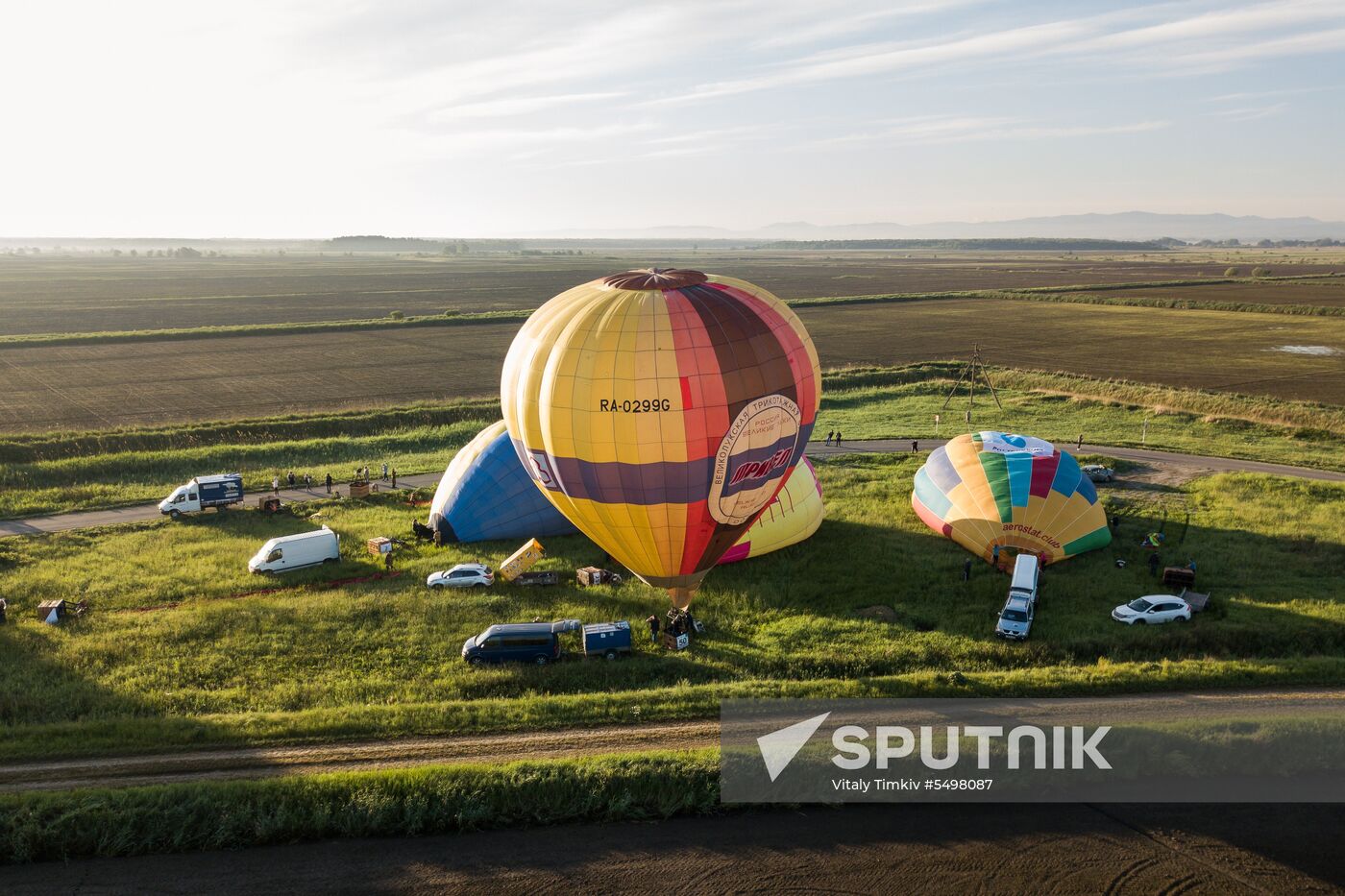 Hot air balloon festival in Krasnodar Territory
