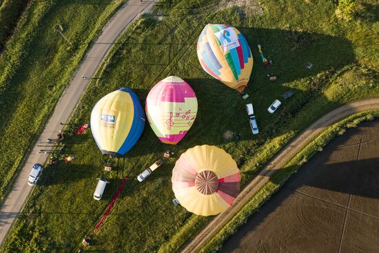Hot air balloon festival in Krasnodar Territory