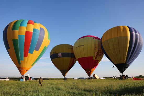 Hot air balloon festival in Krasnodar Territory