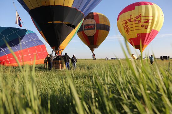 Hot air balloon festival in Krasnodar Territory