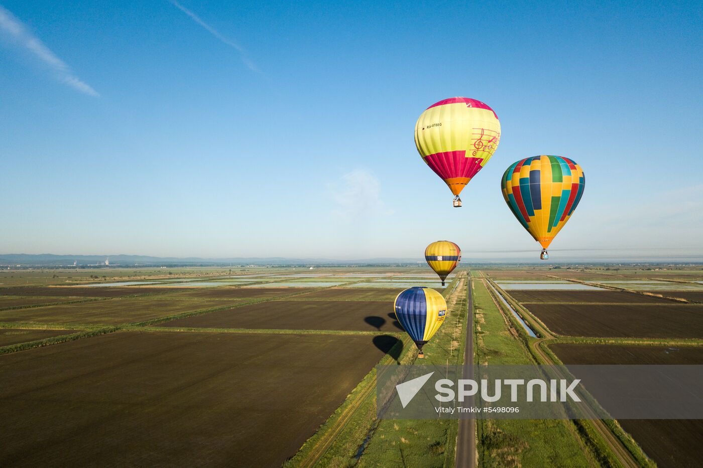 Hot air balloon festival in Krasnodar Territory