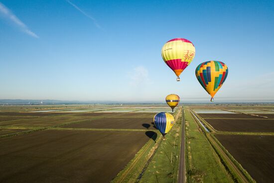 Hot air balloon festival in Krasnodar Territory