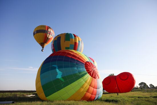 Hot air balloon festival in Krasnodar Territory