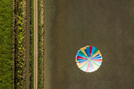 Hot air balloon festival in Krasnodar Territory