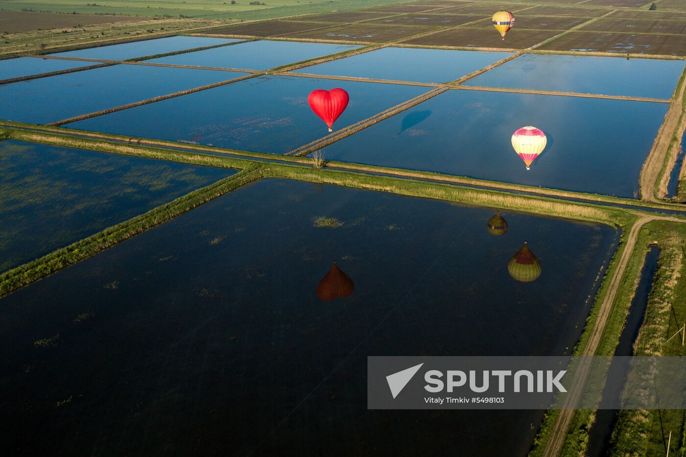 Hot air balloon festival in Krasnodar Territory