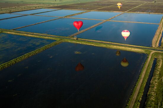 Hot air balloon festival in Krasnodar Territory