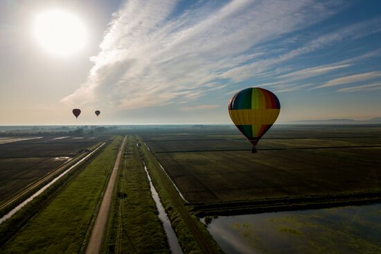 Hot air balloon festival in Krasnodar Territory