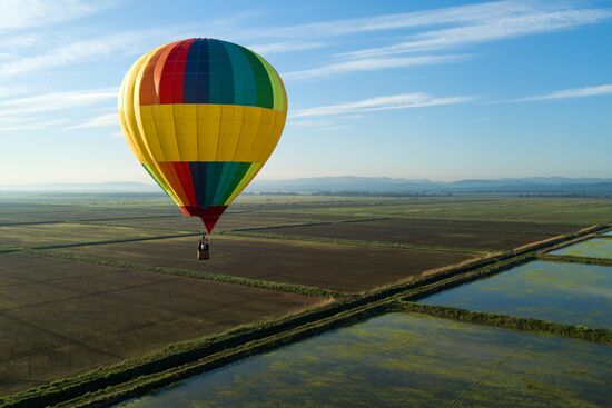 Hot air balloon festival in Krasnodar Territory