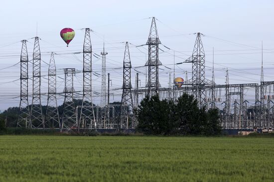 Hot air balloon festival in Krasnodar Territory