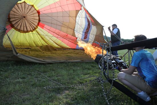 Hot air balloon festival in Krasnodar Territory