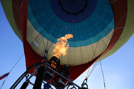 Hot air balloon festival in Krasnodar Territory