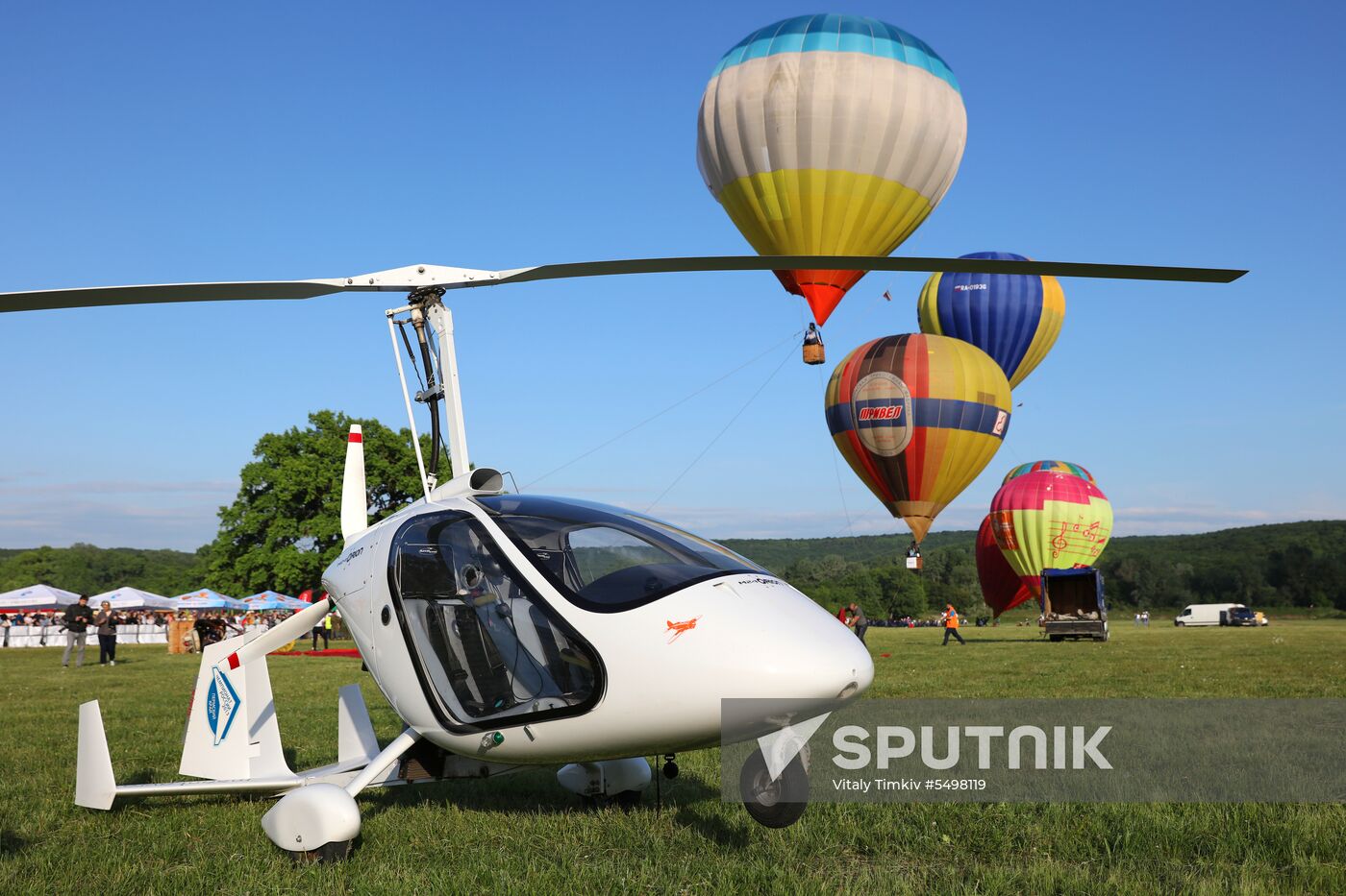 Hot air balloon festival in Krasnodar Territory