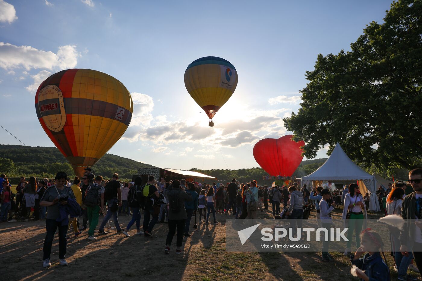 Hot air balloon festival in Krasnodar Territory