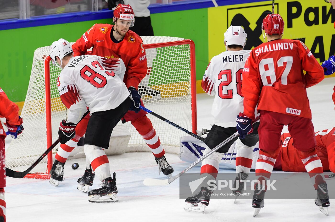 Ice Hockey World Championship. Russia vs. Switzerland