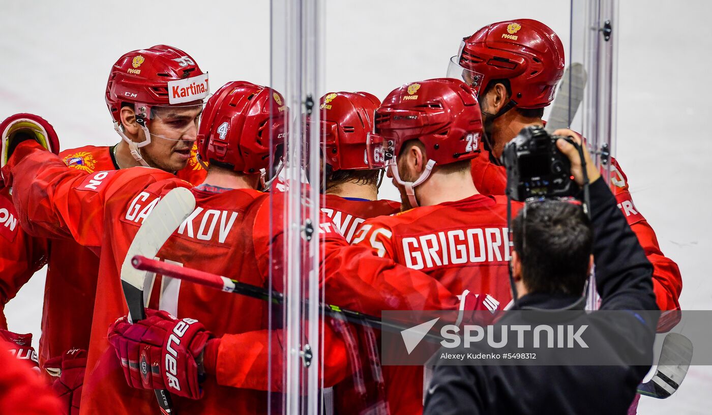 Ice Hockey World Championship. Russia vs. Switzerland